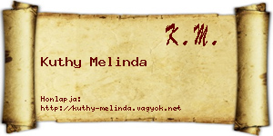 Kuthy Melinda névjegykártya