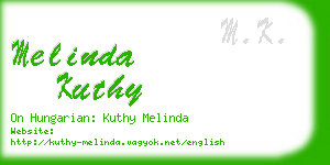 melinda kuthy business card